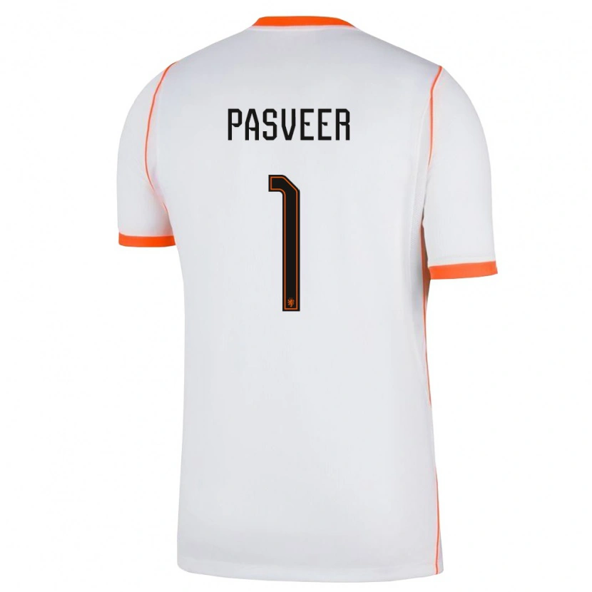 Danxen Niño Camiseta Países Bajos Remko Pasveer #1 Blanco Naranja 2ª Equipación 26-28 La Camisa México