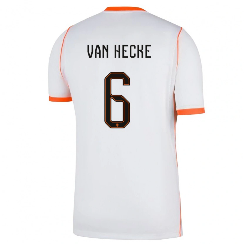 Danxen Niño Camiseta Países Bajos Jan Paul Van Hecke #6 Blanco Naranja 2ª Equipación 26-28 La Camisa México