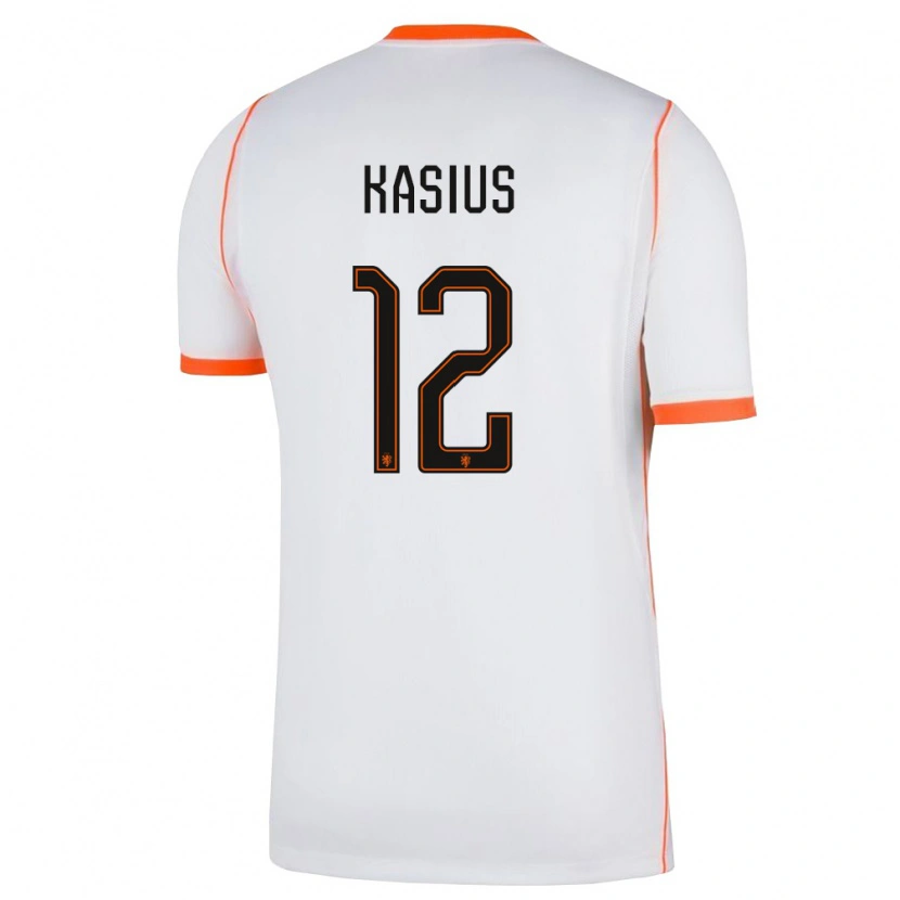 Danxen Niño Camiseta Países Bajos Denso Kasius #12 Blanco Naranja 2ª Equipación 26-28 La Camisa México