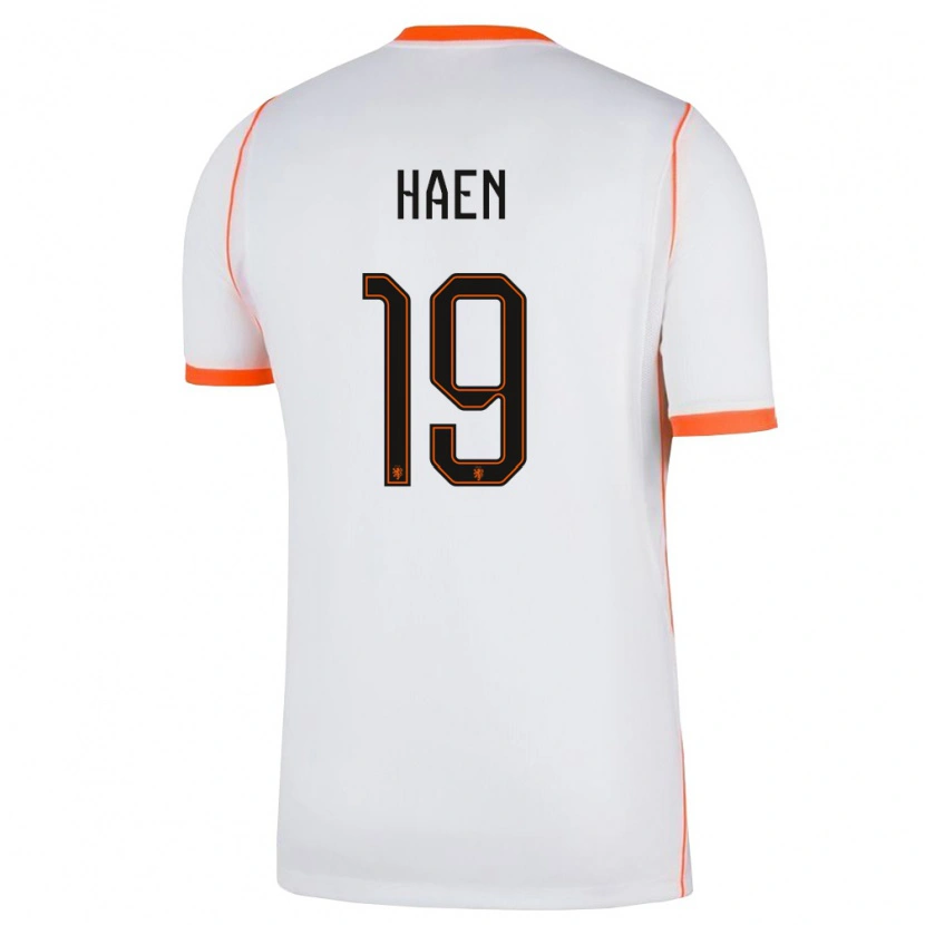 Danxen Niño Camiseta Países Bajos Devin Haen #19 Blanco Naranja 2ª Equipación 26-28 La Camisa México