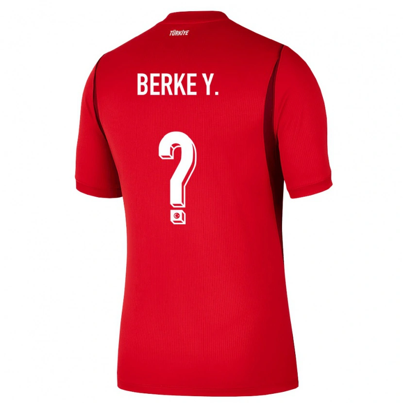 Danxen Hombre Camiseta Turquía Berke Yıldırım #0 Rojo Borgoña 1ª Equipación 26-28 La Camisa México