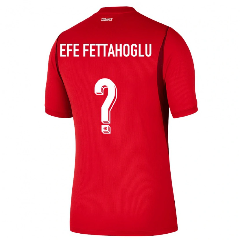 Danxen Hombre Camiseta Turquía Adnan Efe Fettahoğlu #0 Rojo Borgoña 1ª Equipación 26-28 La Camisa México