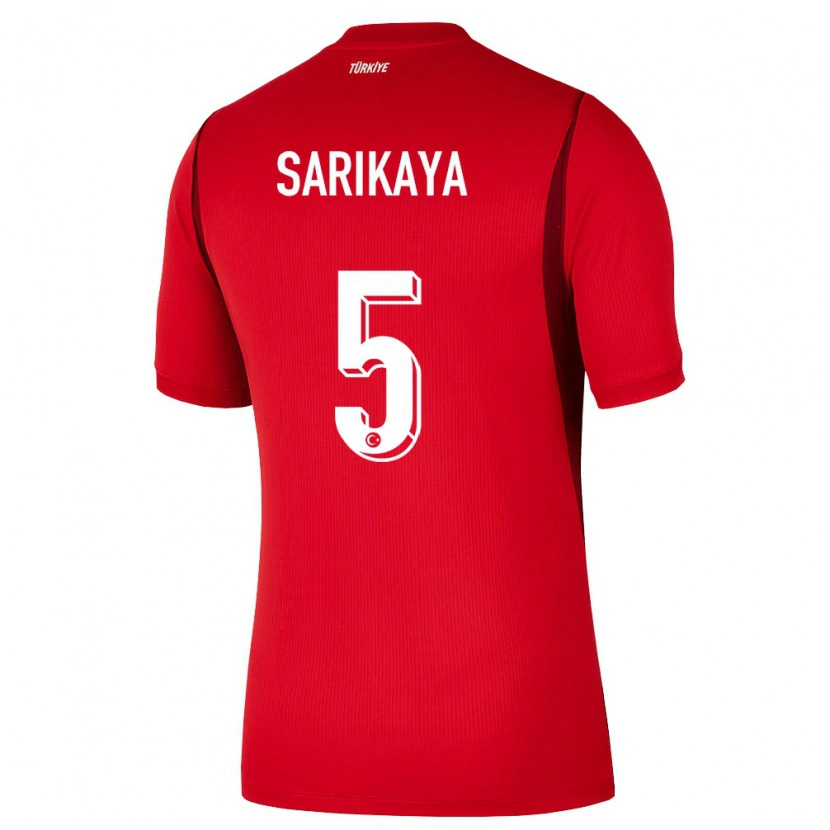 Danxen Hombre Camiseta Turquía Efe Sarıkaya #5 Rojo Borgoña 1ª Equipación 26-28 La Camisa México