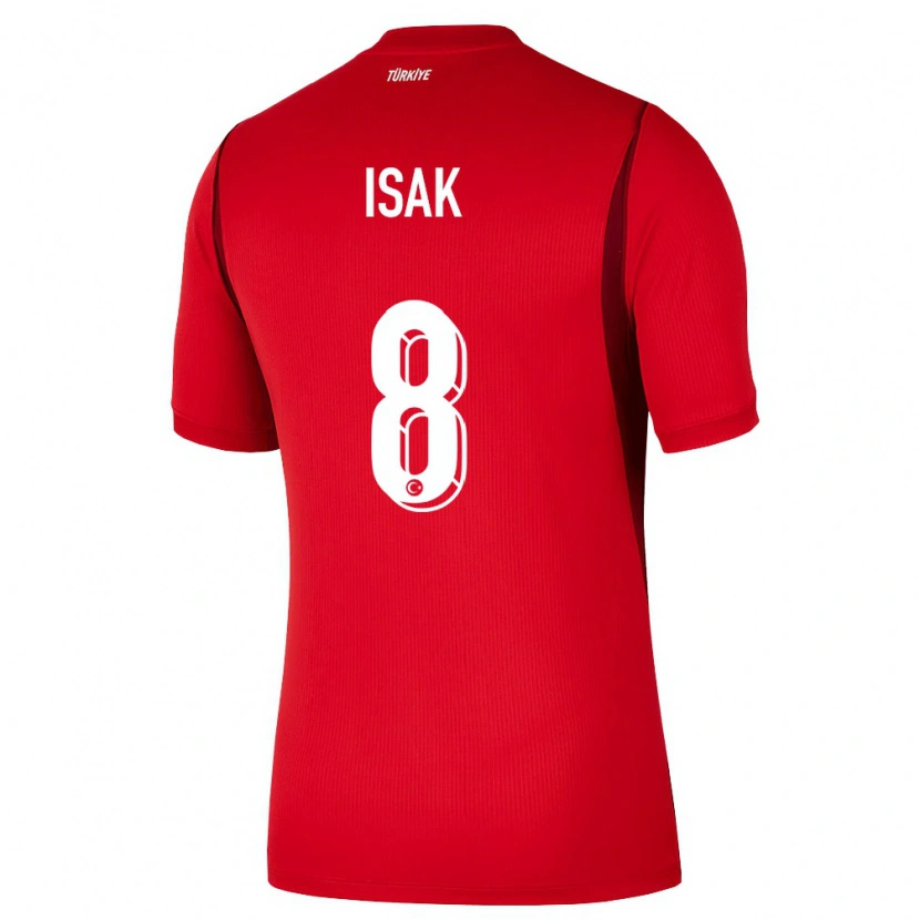 Danxen Hombre Camiseta Turquía İsak Vural #8 Rojo Borgoña 1ª Equipación 26-28 La Camisa México