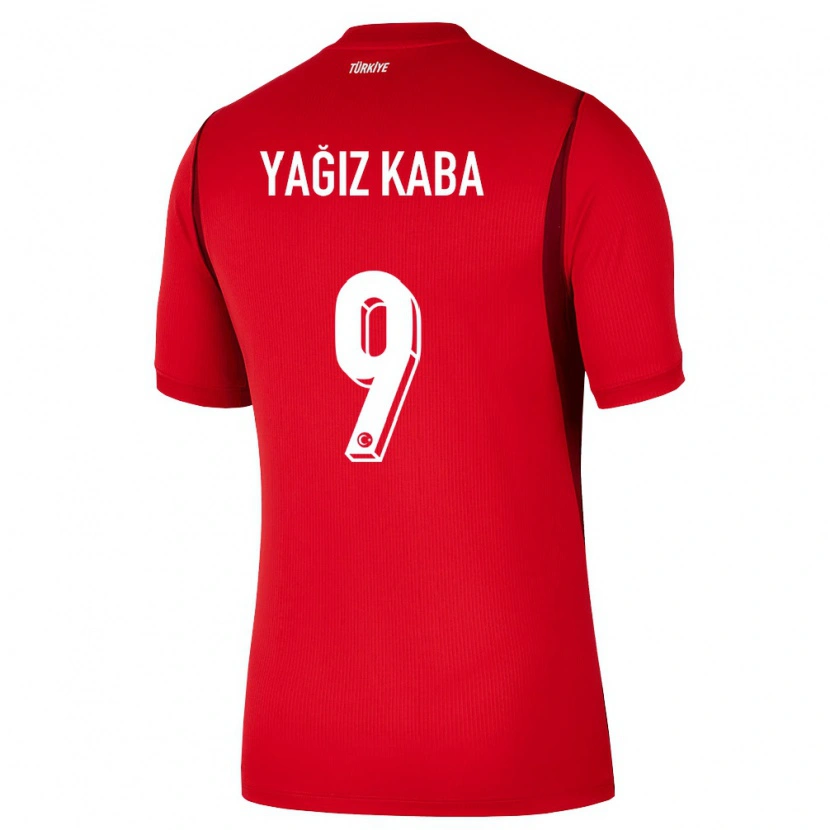 Danxen Hombre Camiseta Turquía Umut Yağız Kaba #9 Rojo Borgoña 1ª Equipación 26-28 La Camisa México