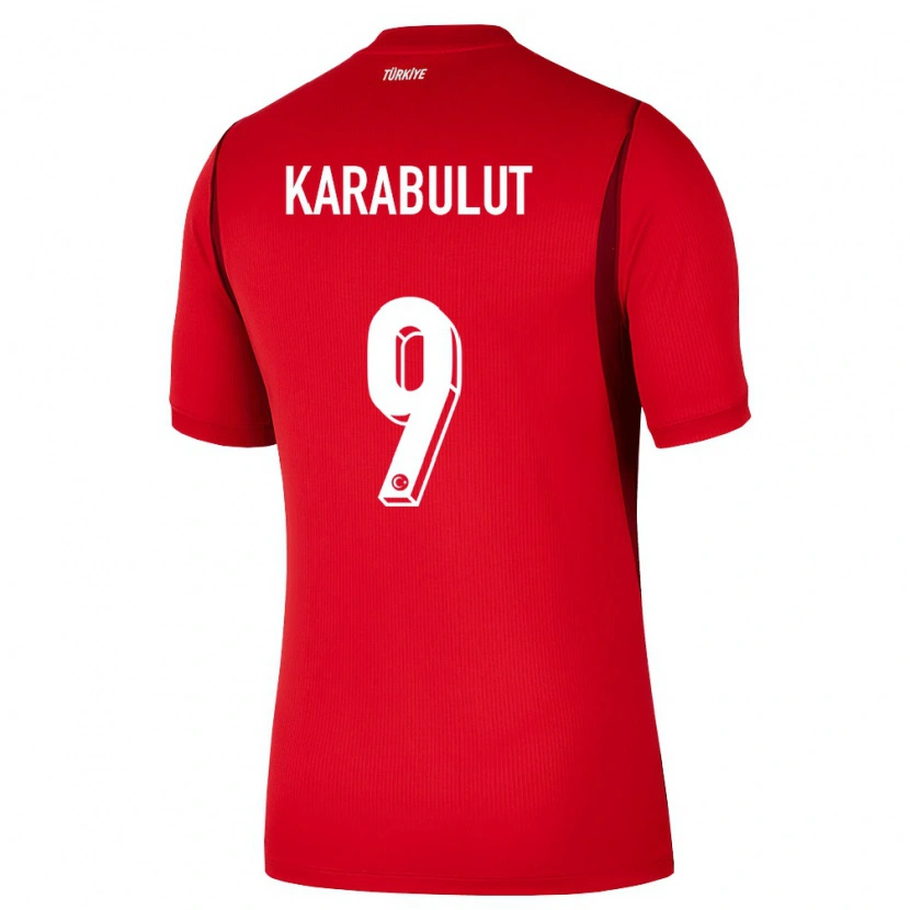 Danxen Hombre Camiseta Turquía Arzu Karabulut #9 Rojo Borgoña 1ª Equipación 26-28 La Camisa México