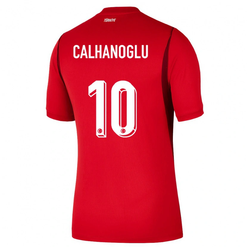 Danxen Hombre Camiseta Turquía Hakan Çalhanoğlu #10 Rojo Borgoña 1ª Equipación 26-28 La Camisa México