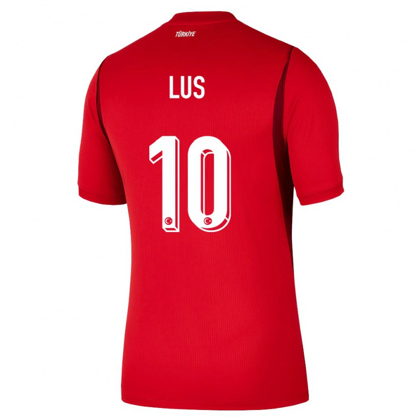 Danxen Hombre Camiseta Turquía Berat Luş #10 Rojo Borgoña 1ª Equipación 26-28 La Camisa México