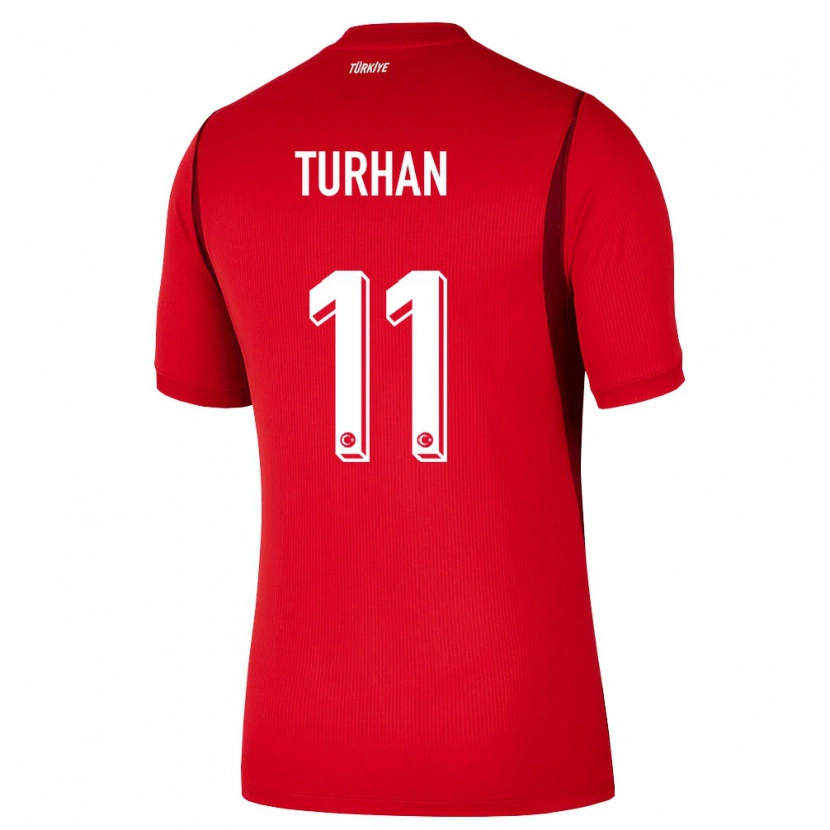 Danxen Hombre Camiseta Turquía Tuğra Turhan #11 Rojo Borgoña 1ª Equipación 26-28 La Camisa México