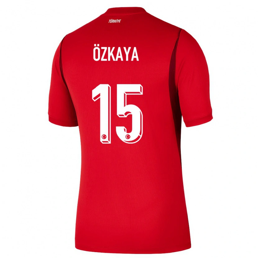 Danxen Hombre Camiseta Turquía Cengizhan Özkaya #15 Rojo Borgoña 1ª Equipación 26-28 La Camisa México