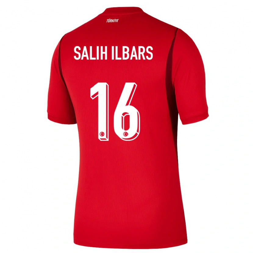 Danxen Hombre Camiseta Turquía Muhammet Salih İlbars #16 Rojo Borgoña 1ª Equipación 26-28 La Camisa México