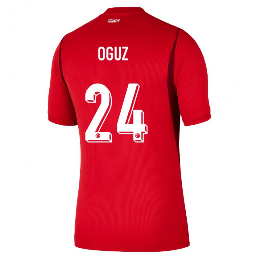 Danxen Hombre Camiseta Turquía Oğuz Aydın #24 Rojo Borgoña 1ª Equipación 26-28 La Camisa México