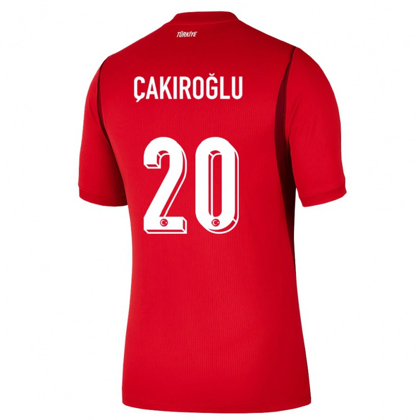 Danxen Hombre Camiseta Turquía Onuralp Çakıroğlu #20 Rojo Borgoña 1ª Equipación 26-28 La Camisa México