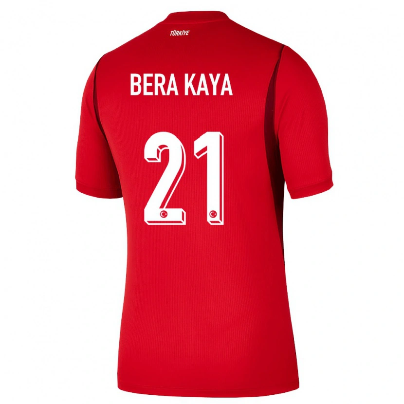Danxen Hombre Camiseta Turquía Furkan Bera Kaya #21 Rojo Borgoña 1ª Equipación 26-28 La Camisa México