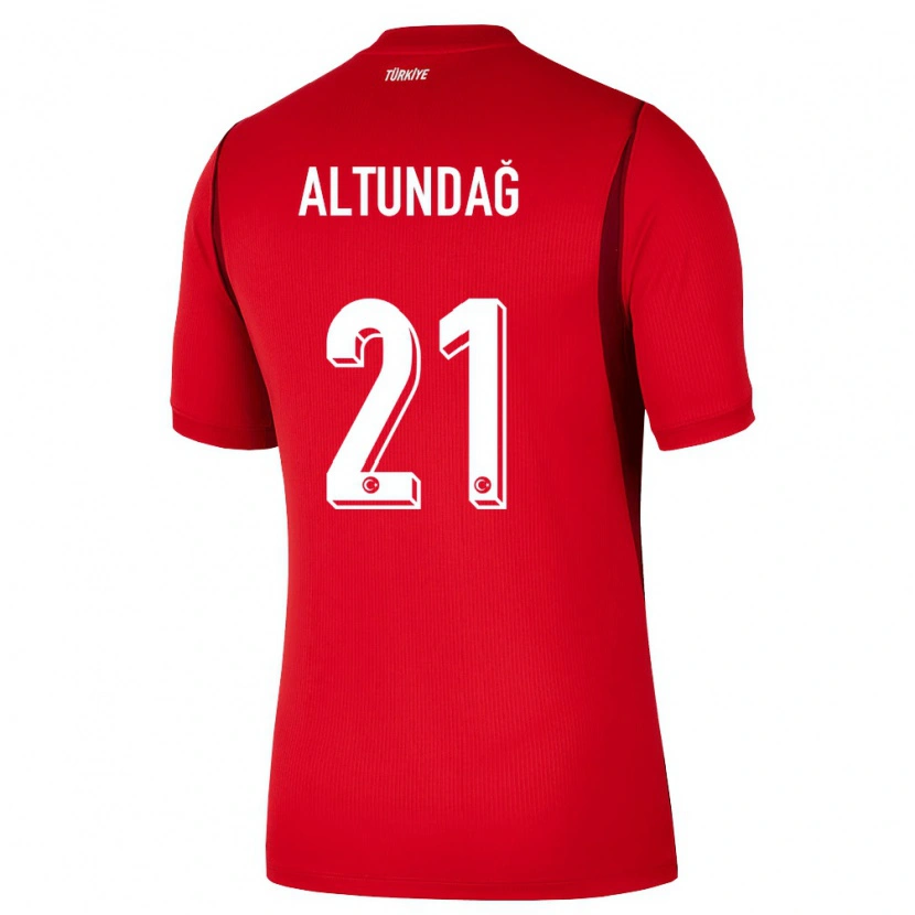 Danxen Hombre Camiseta Turquía Emirhan Altundağ #21 Rojo Borgoña 1ª Equipación 26-28 La Camisa México