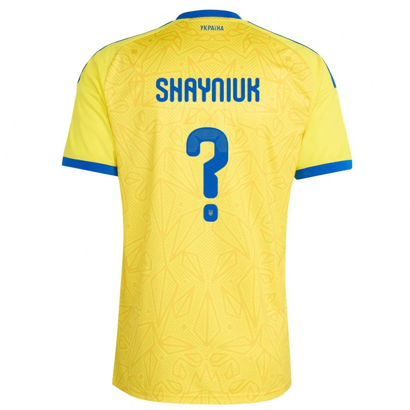 Danxen Hombre Camiseta Ucrania Marina Shayniuk #0 Amarillo Azul 1ª Equipación 26-28 La Camisa México