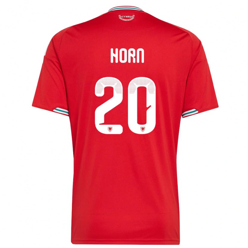 Danxen Hombre Camiseta Gales Stanley Horn #20 Rojo Blanco Verde 1ª Equipación 26-28 La Camisa México