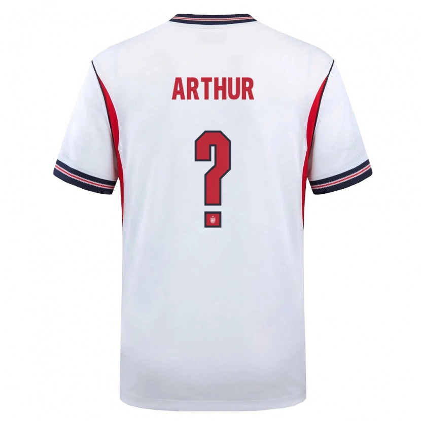 Danxen Hombre Camiseta Inglaterra Benjamin Arthur #0 Blanco Marino Rojo 1ª Equipación 26-28 La Camisa México