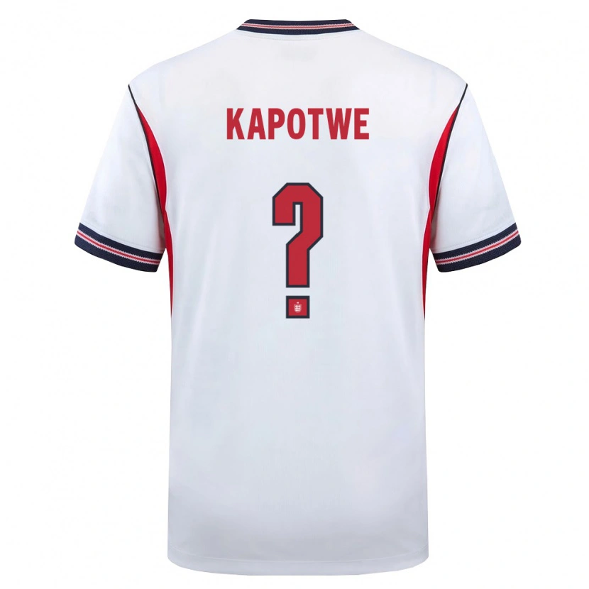 Danxen Hombre Camiseta Inglaterra Chase Kapotwe #0 Blanco Marino Rojo 1ª Equipación 26-28 La Camisa México