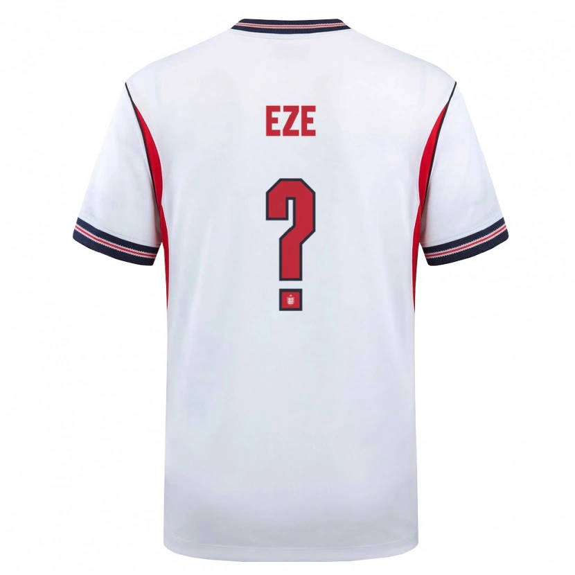 Danxen Hombre Camiseta Inglaterra David Eze #0 Blanco Marino Rojo 1ª Equipación 26-28 La Camisa México