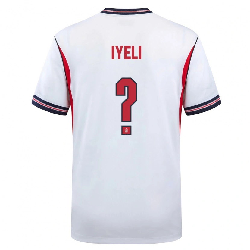 Danxen Hombre Camiseta Inglaterra Mj Iyeli #0 Blanco Marino Rojo 1ª Equipación 26-28 La Camisa México