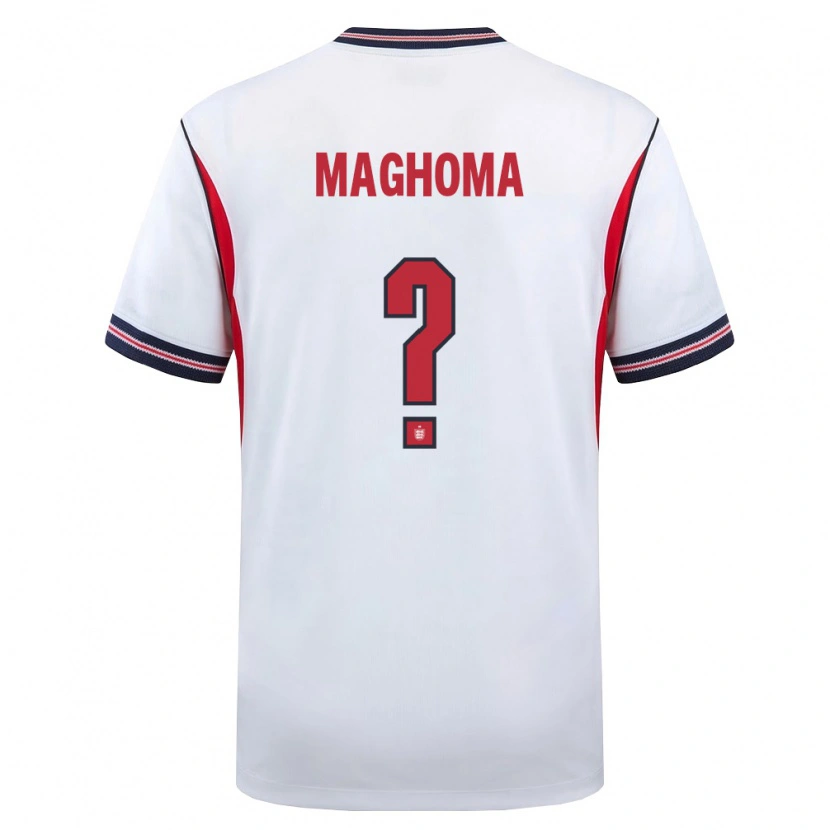 Danxen Hombre Camiseta Inglaterra Jaden Maghoma #0 Blanco Marino Rojo 1ª Equipación 26-28 La Camisa México