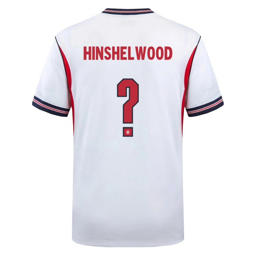 Danxen Hombre Camiseta Inglaterra Jack Hinshelwood #0 Blanco Marino Rojo 1ª Equipación 26-28 La Camisa México