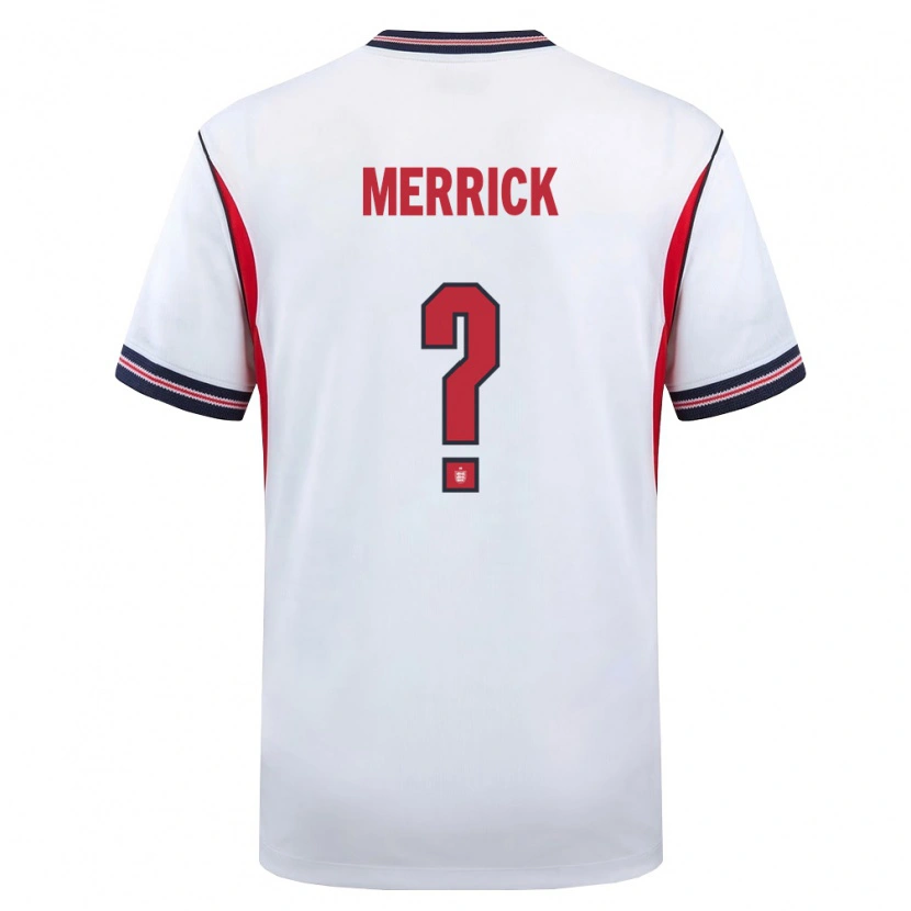 Danxen Hombre Camiseta Inglaterra Max Merrick #0 Blanco Marino Rojo 1ª Equipación 26-28 La Camisa México