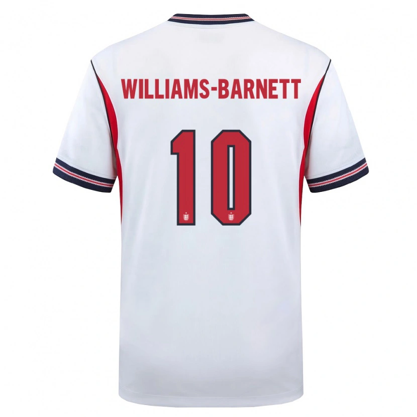 Danxen Hombre Camiseta Inglaterra Lucá Williams-Barnett #10 Blanco Marino Rojo 1ª Equipación 26-28 La Camisa México