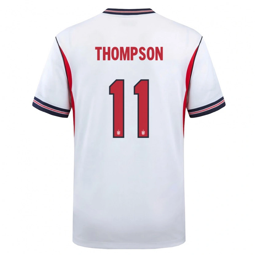 Danxen Hombre Camiseta Inglaterra Tynan Thompson #11 Blanco Marino Rojo 1ª Equipación 26-28 La Camisa México