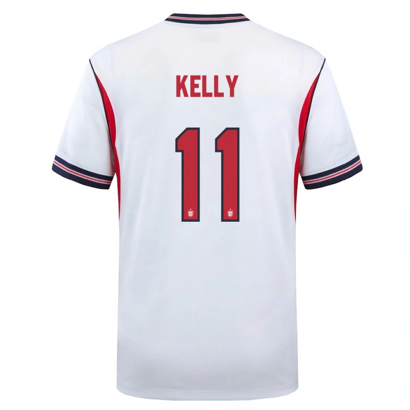 Danxen Hombre Camiseta Inglaterra Chloe Kelly #11 Blanco Marino Rojo 1ª Equipación 26-28 La Camisa México