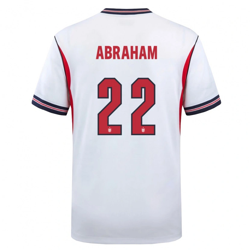 Danxen Hombre Camiseta Inglaterra Tammy Abraham #22 Blanco Marino Rojo 1ª Equipación 26-28 La Camisa México