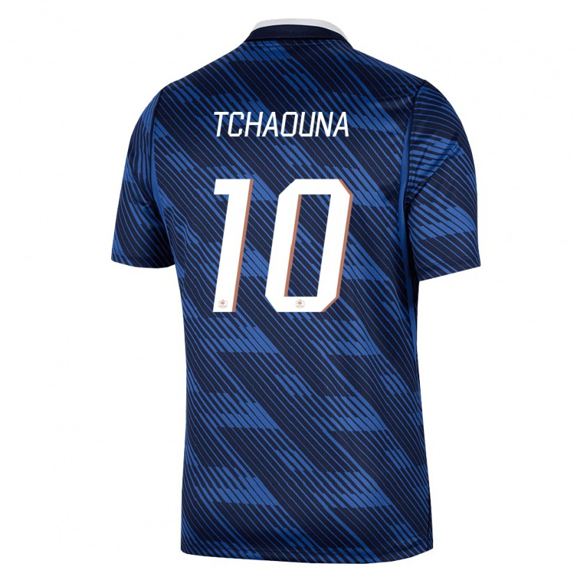 Danxen Hombre Camiseta Francia Loum Tchaouna #10 Marino Azul Blanco 1ª Equipación 26-28 La Camisa México