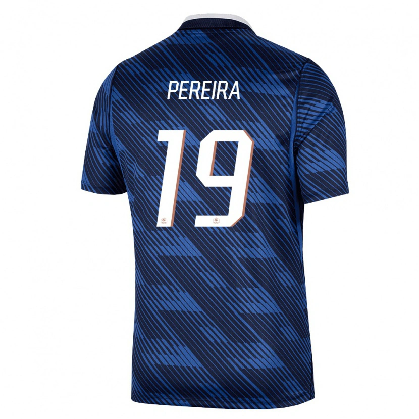 Danxen Hombre Camiseta Francia Brayann Pereira #19 Marino Azul Blanco 1ª Equipación 26-28 La Camisa México