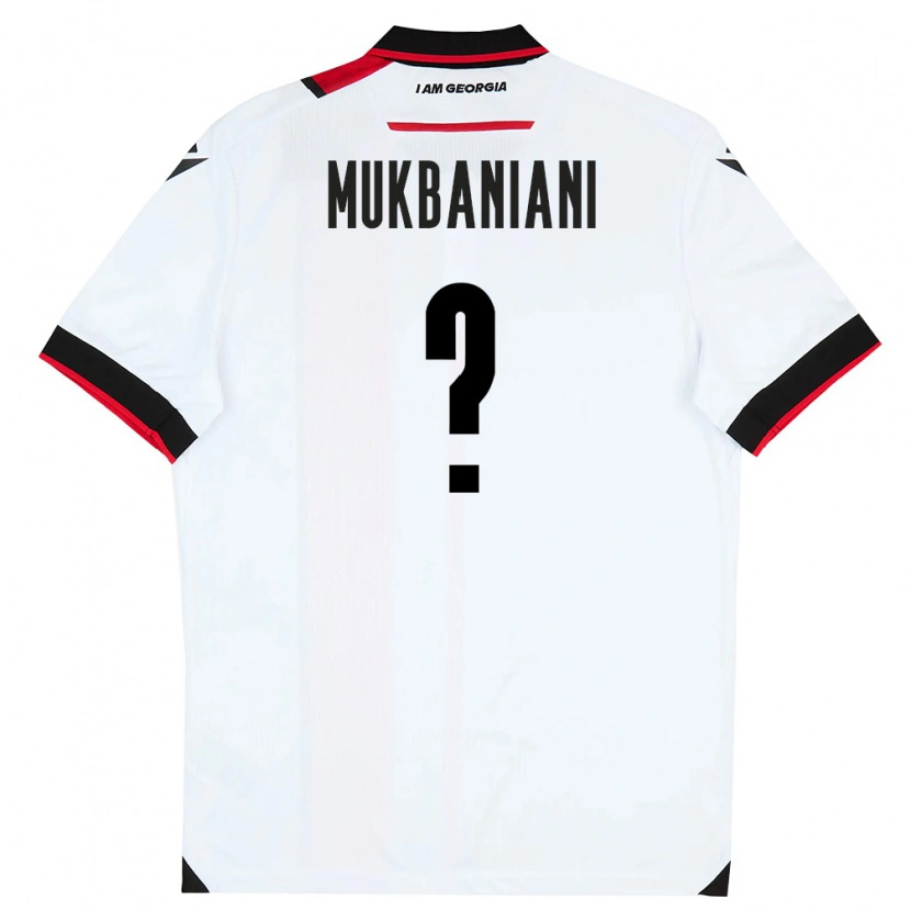 Danxen Hombre Camiseta Georgia Givi Mukbaniani #0 Blanco Negro Rojo 1ª Equipación 26-28 La Camisa México