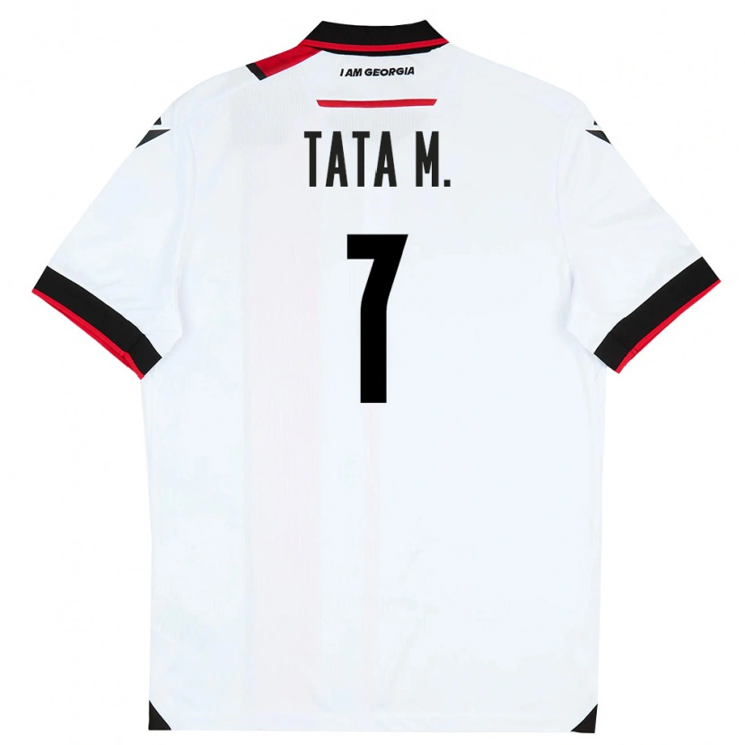 Danxen Hombre Camiseta Georgia Tata Matveeva #7 Blanco Negro Rojo 1ª Equipación 26-28 La Camisa México