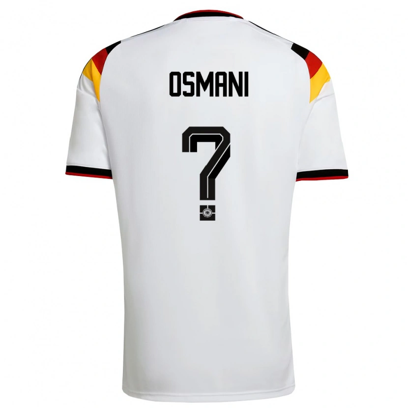 Danxen Hombre Camiseta Alemania Erblin Osmani #0 Blanco Negro Rojo 1ª Equipación 26-28 La Camisa México