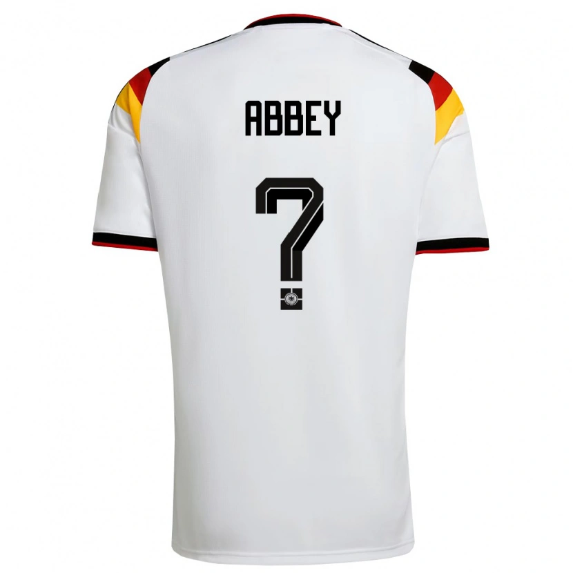 Danxen Hombre Camiseta Alemania Manuel Abbey #0 Blanco Negro Rojo 1ª Equipación 26-28 La Camisa México