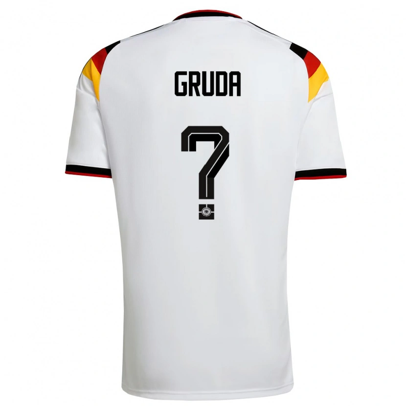 Danxen Hombre Camiseta Alemania Brajan Gruda #0 Blanco Negro Rojo 1ª Equipación 26-28 La Camisa México
