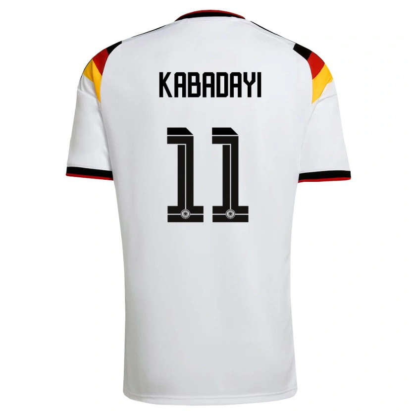 Danxen Hombre Camiseta Alemania Yusuf Kabadayi #11 Blanco Negro Rojo 1ª Equipación 26-28 La Camisa México
