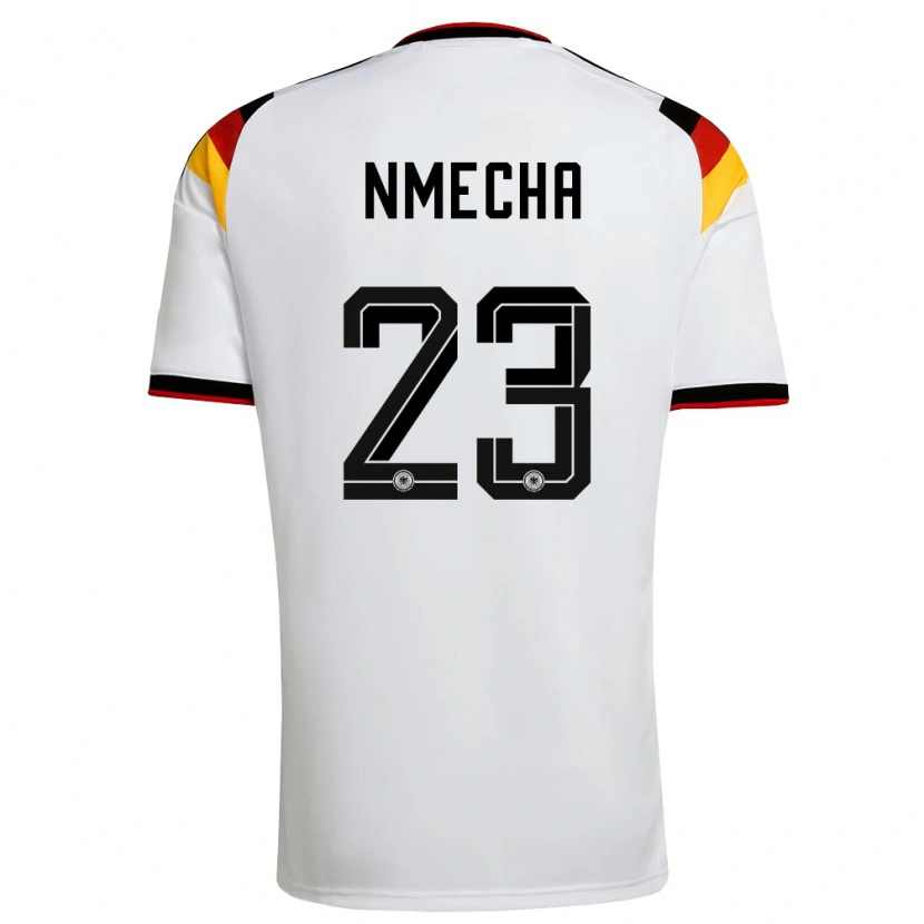 Danxen Hombre Camiseta Alemania Felix Nmecha #23 Blanco Negro Rojo 1ª Equipación 26-28 La Camisa México