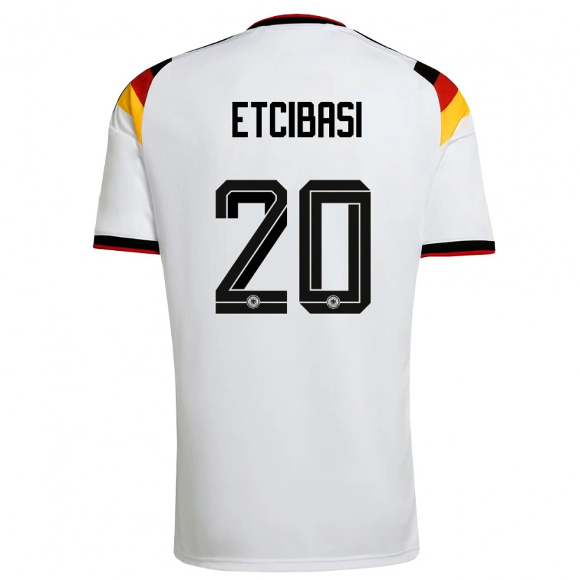 Danxen Hombre Camiseta Alemania Taycan Etcibasi #20 Blanco Negro Rojo 1ª Equipación 26-28 La Camisa México