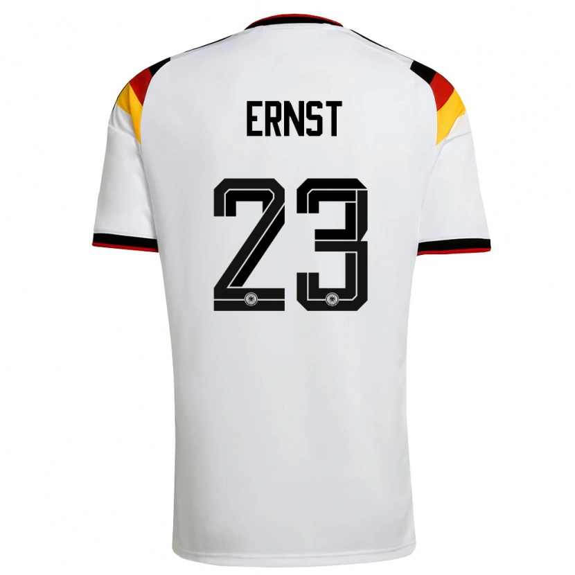 Danxen Hombre Camiseta Alemania Tjark Ernst #23 Blanco Negro Rojo 1ª Equipación 26-28 La Camisa México