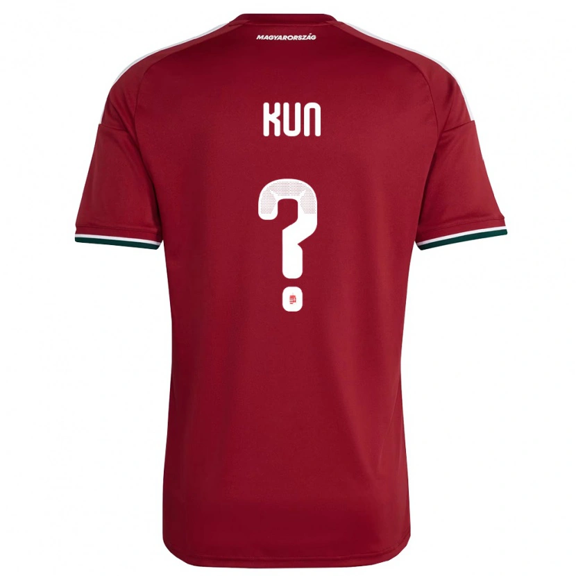 Danxen Hombre Camiseta Hungría Ákos Kun #0 Rojo Blanco Verde 1ª Equipación 26-28 La Camisa México