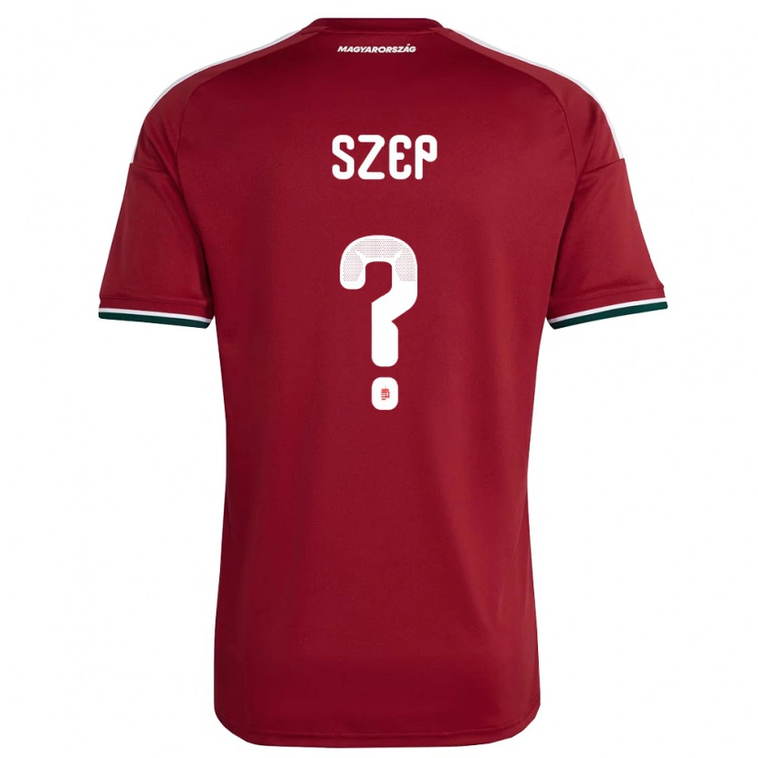 Danxen Hombre Camiseta Hungría Márton Szép #0 Rojo Blanco Verde 1ª Equipación 26-28 La Camisa México