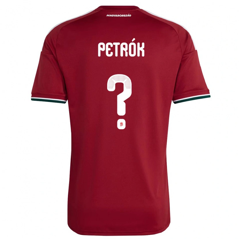 Danxen Hombre Camiseta Hungría Viktor Petrók #0 Rojo Blanco Verde 1ª Equipación 26-28 La Camisa México