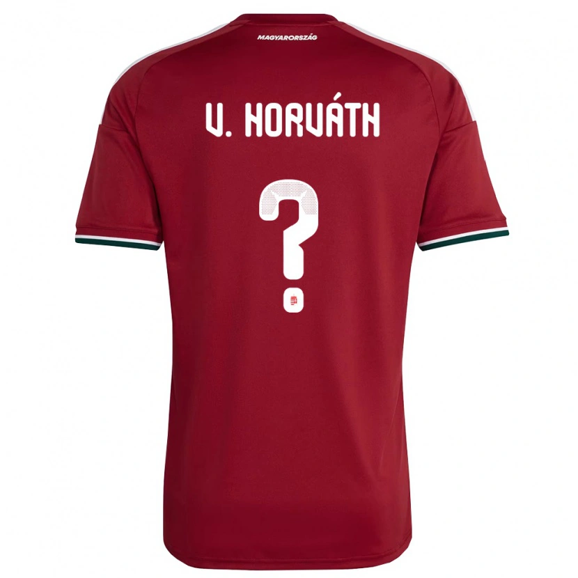 Danxen Hombre Camiseta Hungría Valentin Horváth #0 Rojo Blanco Verde 1ª Equipación 26-28 La Camisa México