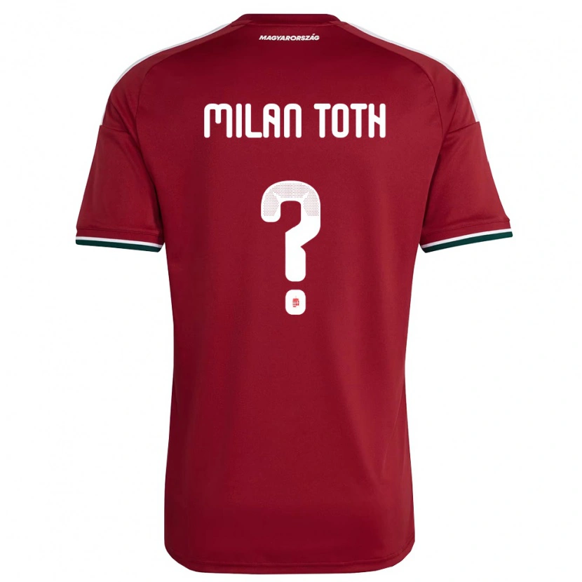 Danxen Hombre Camiseta Hungría Milán Tóth #0 Rojo Blanco Verde 1ª Equipación 26-28 La Camisa México