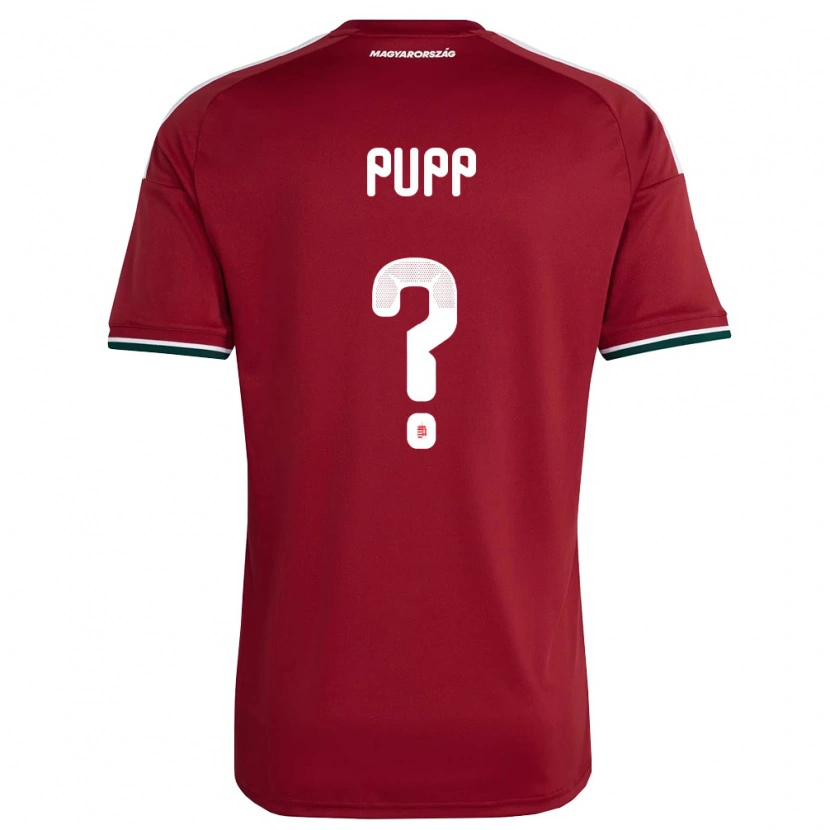 Danxen Hombre Camiseta Hungría Zétény Pupp #0 Rojo Blanco Verde 1ª Equipación 26-28 La Camisa México