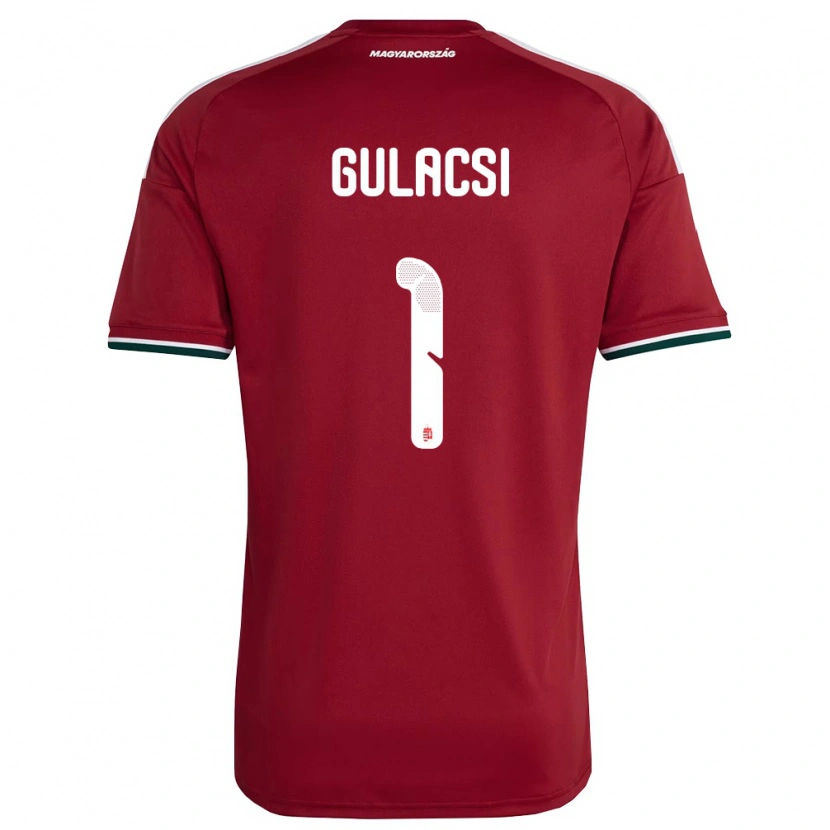 Danxen Hombre Camiseta Hungría Péter Gulácsi #1 Rojo Blanco Verde 1ª Equipación 26-28 La Camisa México